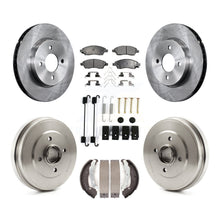 Charger l&#39;image dans la galerie, Front Rear Brake Rotors Ceramic Pad &amp; Drum Kit (7Pc) For Nissan Versa Note Micra