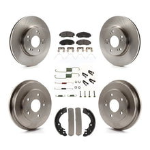 Load image into Gallery viewer, Front Rear Disc Brake Rotors Ceramic Pads And Drum Kit (7Pc) For Honda Civic