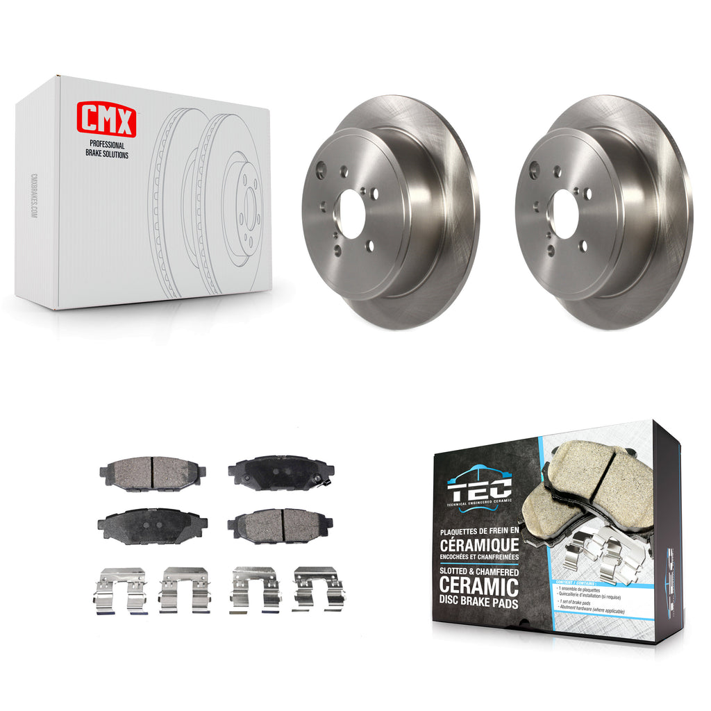 Rear Disc Brake Rotors And Ceramic Pads Kit For Subaru WRX