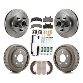 Front Rear Disc Brake Rotors Hub Ceramic Pads And Drum Kit (7Pc) For GMC Yukon
