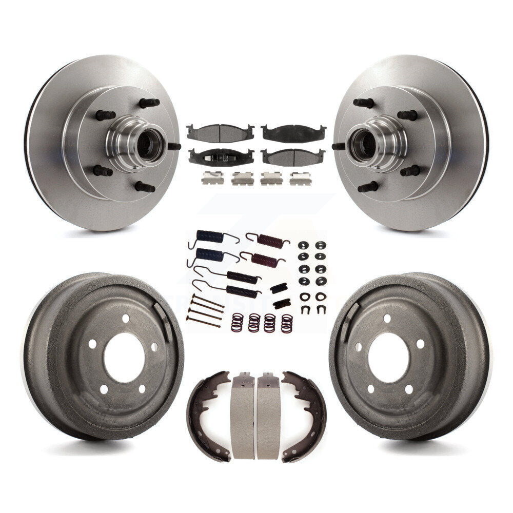 Kit de tambour à plaquettes en céramique pour Rotor de frein avant et arrière (7 pièces) pour Ford F-150 E-150 Econoline 