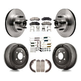 Front Rear Brake Rotors Ceramic Pad & Drum Kit (7Pc) For Ford Ranger Mazda B2500