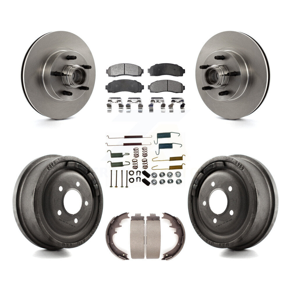 [Front+Rear] 06-09 Ford Ranger RWD Premium OE Brake Rotor Drum Kit & Ceramic Pads For Max Braking