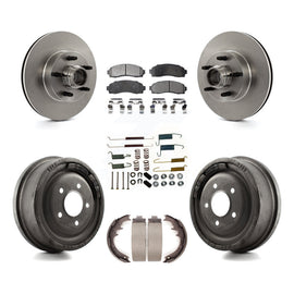 [Front+Rear] 06-09 Ford Ranger RWD Premium OE Brake Rotor Drum Kit & Ceramic Pads For Max Braking