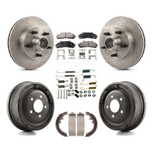 Load image into Gallery viewer, Front Rear Disc Brake Rotors Hub Ceramic Pads And Drum Kit (7Pc) For Mazda B4000