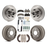 Front Rear Disc Brake Rotor Ceramic Pad & Drum Kit (7Pc) For C1500 Chevrolet GMC