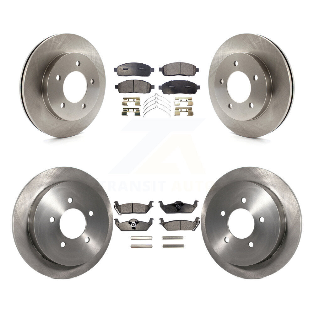 [Front+Rear] 2004 Ford F-150 4WD Premium OE Brake Rotors & Ceramic Pads Kit For Max Braking