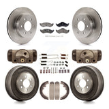 Front Rear Disc Brake Rotors Ceramic Pad Drum Kit (9Pc) For Dodge Dakota Durango