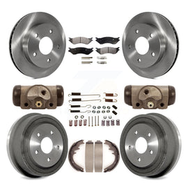 [Front+Rear] 00-01 Dodge Ram 1500 RWD Premium OE Brake Rotor Drum Kit & Ceramic Pads For Max Braking