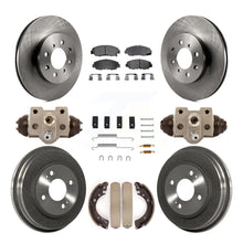 Charger l&#39;image dans la galerie, Front Rear Disc Brake Rotors Ceramic Pads And Drum Kit (9Pc) For Honda Civic