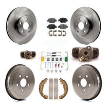 Charger l&#39;image dans la galerie, Front Rear Brake Rotors Ceramic Pad &amp; Drum Kit (9Pc) For 2003-2005 Toyota Celica