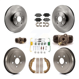 Front Rear Brake Rotors Ceramic Pad & Drum Kit (9Pc) For 2003-2005 Toyota Celica