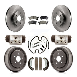 Front Rear Brake Rotors Ceramic Pad Drum Kit (9Pc) For 2003-2005 Pontiac Sunfire