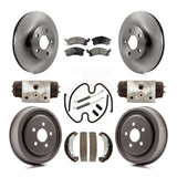 Front Rear Brake Rotors Ceramic Pad Drum Kit (9Pc) For 2003-2005 Pontiac Sunfire