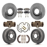 Front Rear Brake Rotors Ceramic Pad Drum Kit (9Pc) For Chevrolet Venture Pontiac