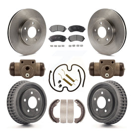 Front Rear Brake Rotors Ceramic Pad Drum Kit (9Pc) For Chevrolet Venture Pontiac