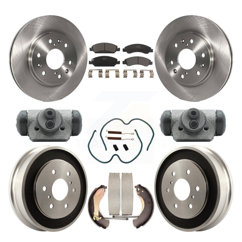 Front Rear Brake Rotor Ceramic Pad & Drum Kit (9Pc) For Chevrolet Silverado 1500