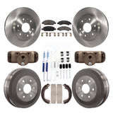 Front Rear Brake Rotor Ceramic Pad & Drum Kit (9Pc) For Chevrolet Silverado 1500