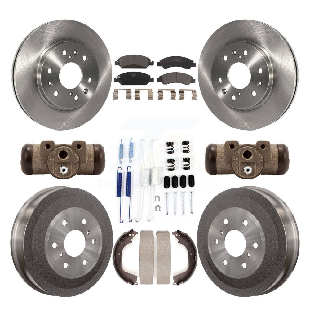 Front Rear Brake Rotor Ceramic Pad & Drum Kit (9Pc) For Chevrolet Silverado 1500