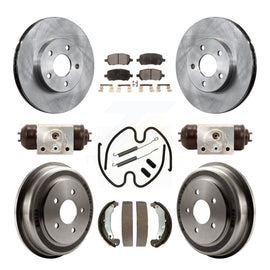 Front Rear Brake Rotor Ceramic Pad & Drum Kit (9Pc) For Chevrolet Cobalt Pontiac