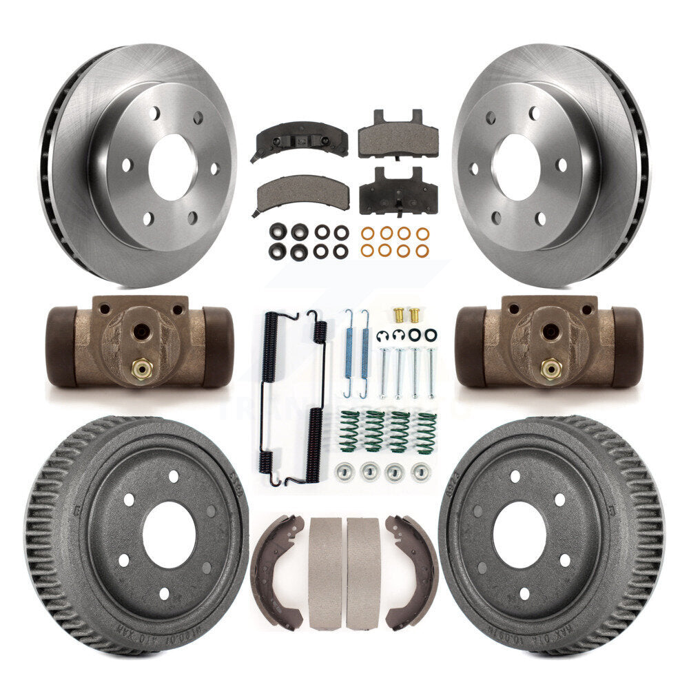 Front Rear Disc Brake Rotors Ceramic Pads And Drum Kit (9Pc) For Chevrolet K1500