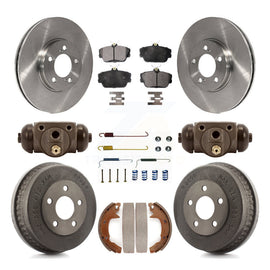 Front Rear Brake Rotors Ceramic Pad Drum Kit (9Pc) For Ford Taurus Mercury Sable