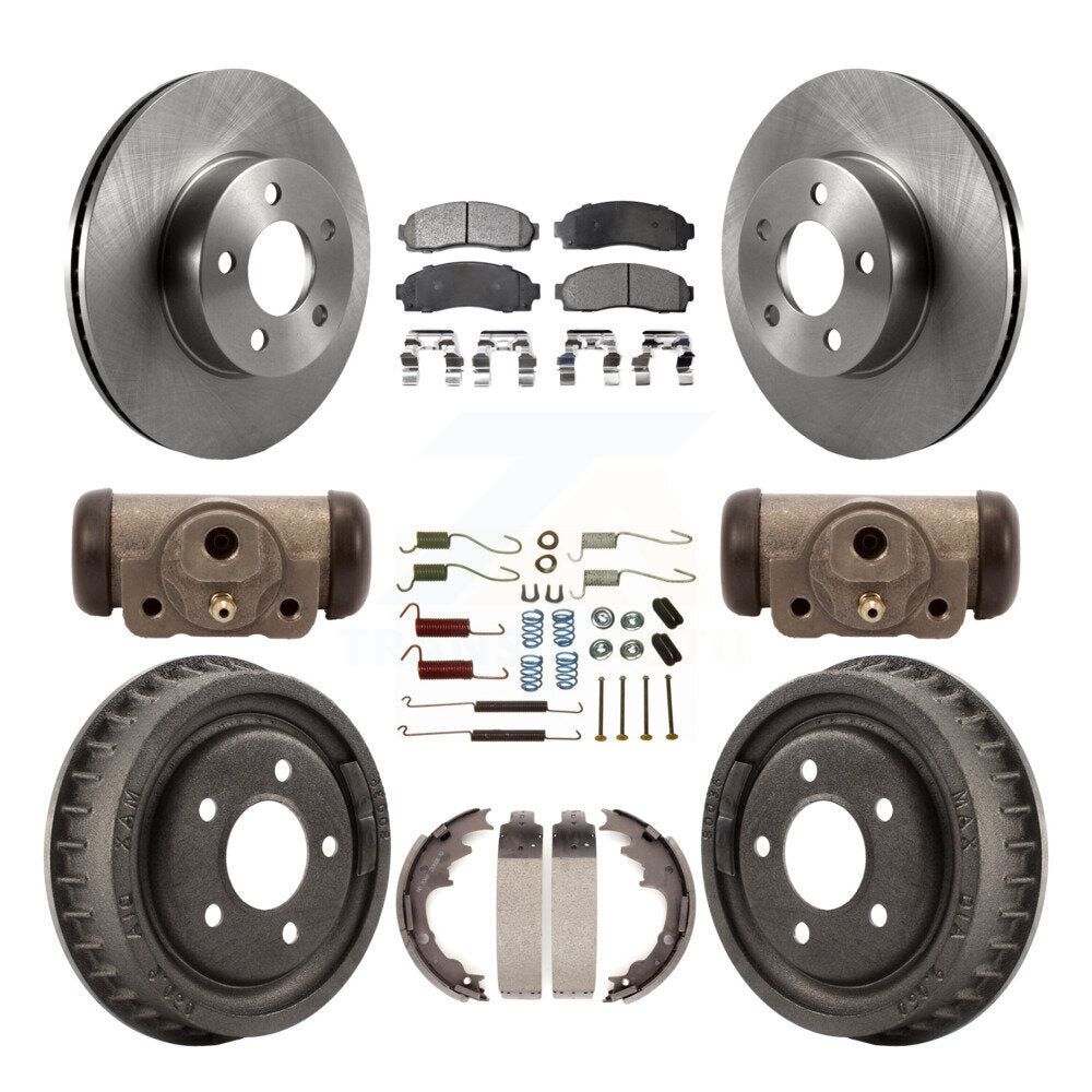 [Front+Rear] 04-09 Ford Ranger 4WD Premium OE Brake Rotor Drum Kit & Ceramic Pads For Max Braking