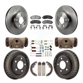 [Front+Rear] 04-09 Ford Ranger 4WD Premium OE Brake Rotor Drum Kit & Ceramic Pads For Max Braking