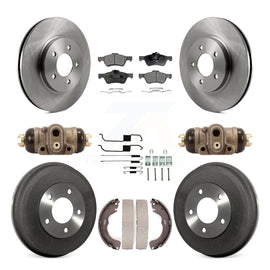 Front Rear Disc Brake Rotor Ceramic Pad & Drum Kit (9Pc) For Ford Escape Mercury