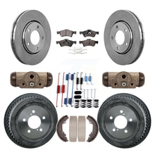 Charger l&#39;image dans la galerie, Front Rear Brake Rotor Ceramic Pad And Drum Kit (9Pc) For Dodge Caravan Chrysler