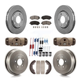 Front Rear Brake Rotor Ceramic Pad Drum Kit (9Pc) For Dodge Caravan Grand Chrysler Town & K8T-102682