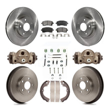 Load image into Gallery viewer, Front Rear Disc Brake Rotors Ceramic Pads And Drum Kit (9Pc) For Subaru Forester