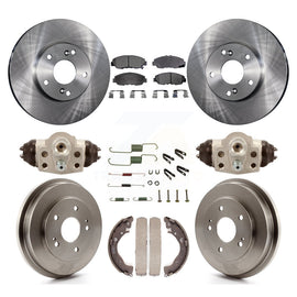 Kit de plaquettes et de tambour en céramique, Rotor de frein à disque avant et arrière (9 pièces) pour Honda Civic GX 2011 