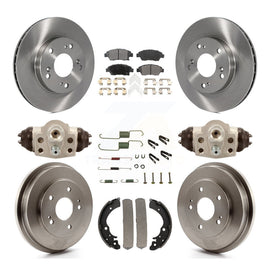 [Front+Rear] 06-08 Honda Civic Hybrid Premium OE Brake Rotor Drum Kit & Ceramic Pads For Max Braking