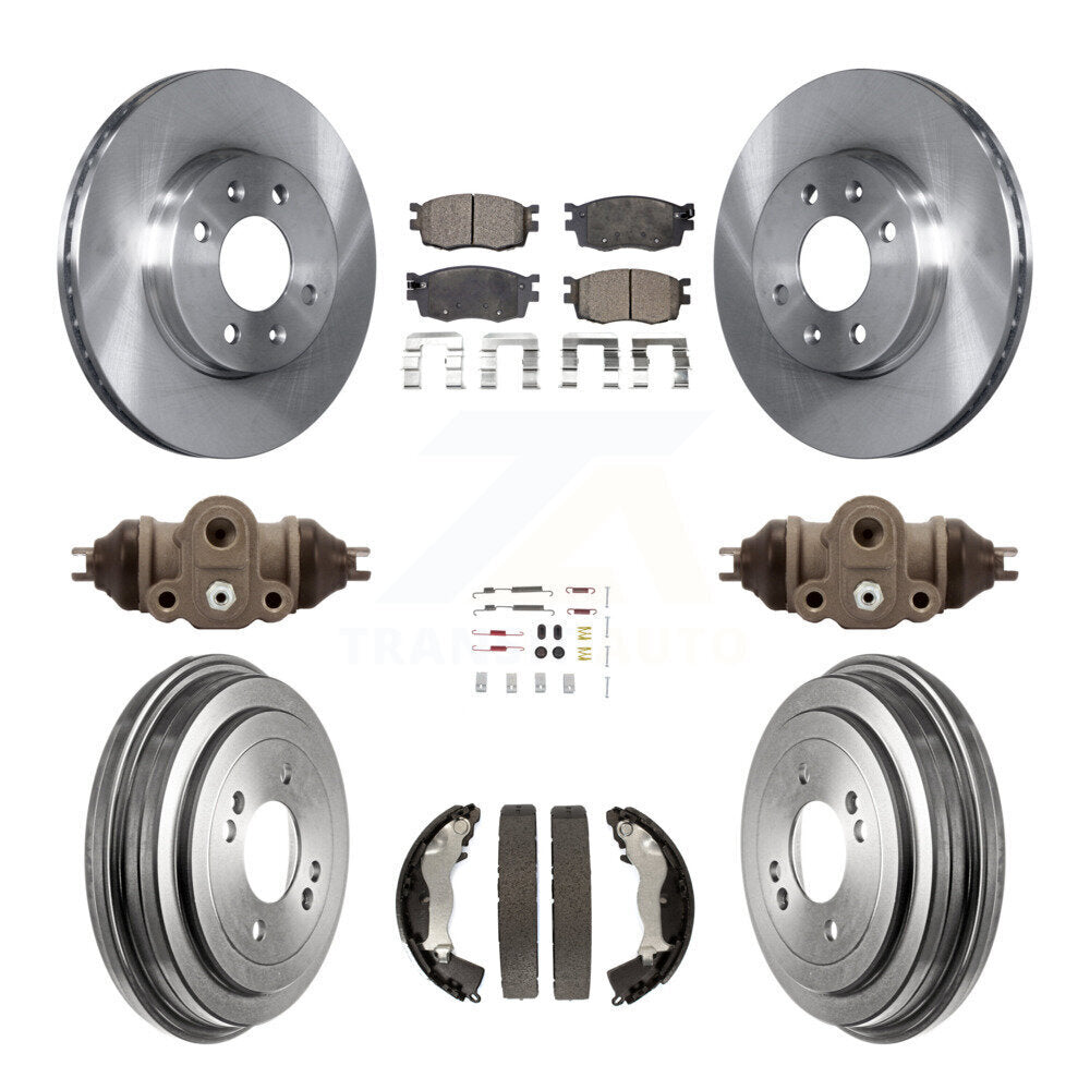 Kit de plaquettes et de tambour en céramique pour Rotor de frein avant et arrière (9 pièces) pour Hyundai Accent Kia Rio 