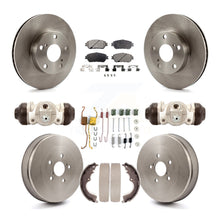 Charger l'image dans la galerie, Rotors de frein à disque avant et arrière, plaquettes en céramique et Kit de tambour (9 pièces) pour Toyota Tacoma 