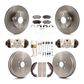 Front Rear Disc Brake Rotors Ceramic Pads And Drum Kit (9Pc) For Toyota Tacoma