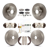 Front Rear Disc Brake Rotors Ceramic Pads And Drum Kit (9Pc) For Toyota Tacoma