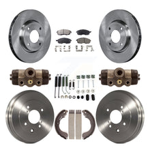 Load image into Gallery viewer, Front Rear Brake Rotor Ceramic Pad &amp; Drum Kit (9Pc) For Nissan Sentra Versa Cube