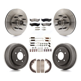 [Front+Rear] 1999 Ford F-150 RWD Premium OE Brake Rotor Drum Kit & Ceramic Pads For Max Braking