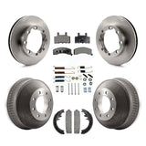 Front Rear Disc Brake Rotor Ceramic Pad & Drum Kit (7Pc) For K3500 Chevrolet GMC