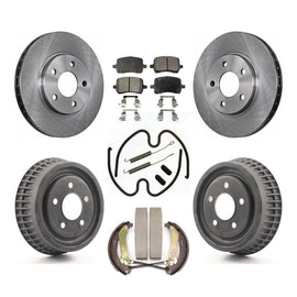 Front Rear Disc Brake Rotors Ceramic Pad And Drum Kit (7Pc) For Chevrolet Malibu