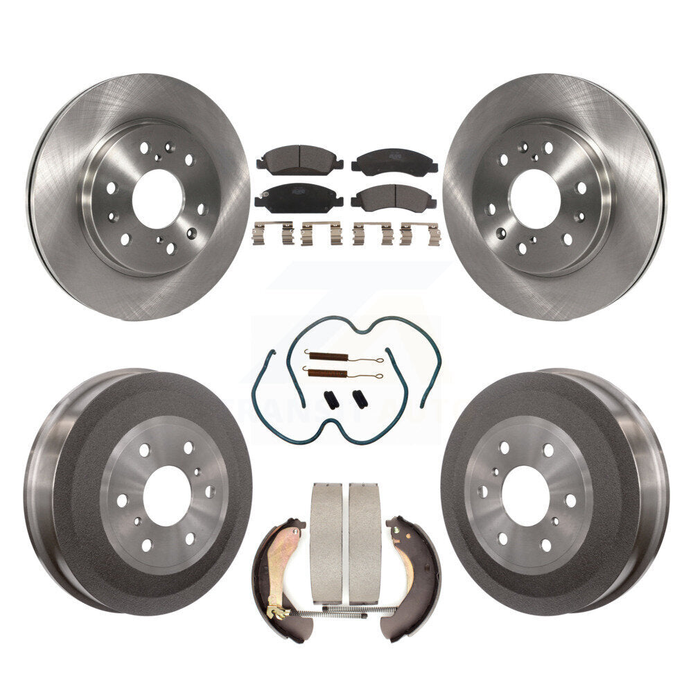 Front Rear Brake Rotor Ceramic Pad & Drum Kit (7Pc) For Chevrolet Silverado 1500