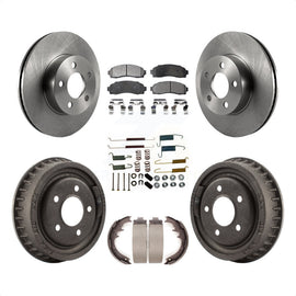 Front Rear Disc Brake Rotors Ceramic Pads And Drum Kit (7Pc) For Mazda B4000