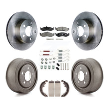 Charger l'image dans la galerie, Front Rear Disc Brake Rotors Ceramic Pads And Drum Kit (7Pc) For Jeep TJ