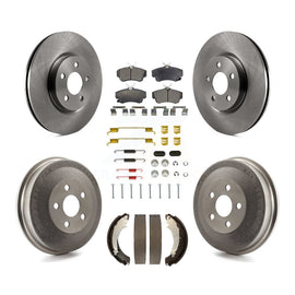 Front Rear Disc Brake Rotor Ceramic Pad & Drum Kit (7Pc) For Chrysler PT Cruiser