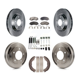 Front Rear Brake Rotor Ceramic Pad Drum Kit (7Pc) For 2008 Mitsubishi Lancer GTS