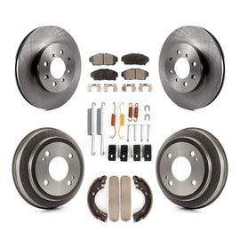 Rotors de frein à disque avant et arrière, plaquettes en céramique et Kit de tambour (7 pièces) pour Honda Civic 