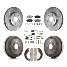 Charger l&#39;image dans la galerie, Front Rear Brake Rotors Ceramic Pad Drum Kit (7Pc) For 2005 Toyota Camry Base/LE