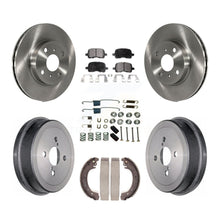 Load image into Gallery viewer, Front Rear Brake Rotors Ceramic Pad Drum Kit (7Pc) For Toyota Corolla From 04 02